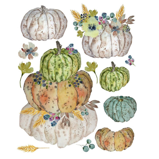 Roycycled Treasures Stacked Heirloom Pumpkins Decoupage Paper