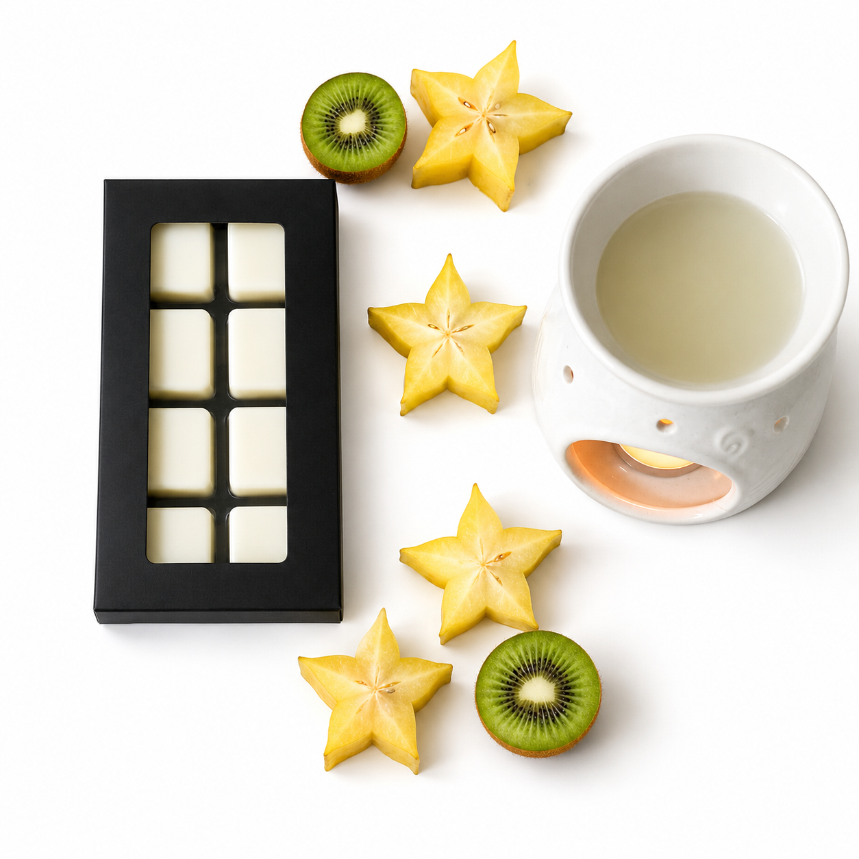 Starfruit & Kiwi Soy Wax Melts - A Bright Tropical Juicy Fragrance