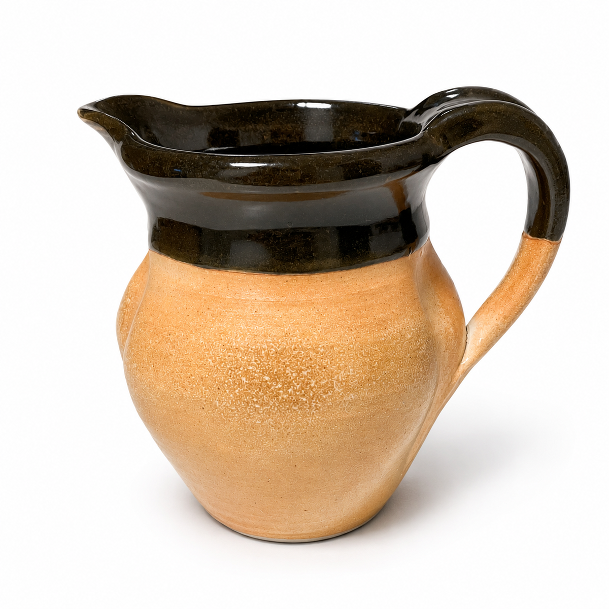2003 Signed Art Pottery Pitcher - Rustic Handmade Vintage Stoneware
