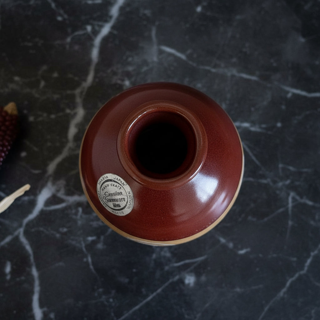 Stoneware Vase - National Silver Co - Nagoya Japan