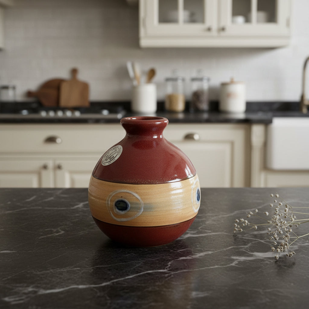 Stoneware Vase - National Silver Co - Nagoya Japan