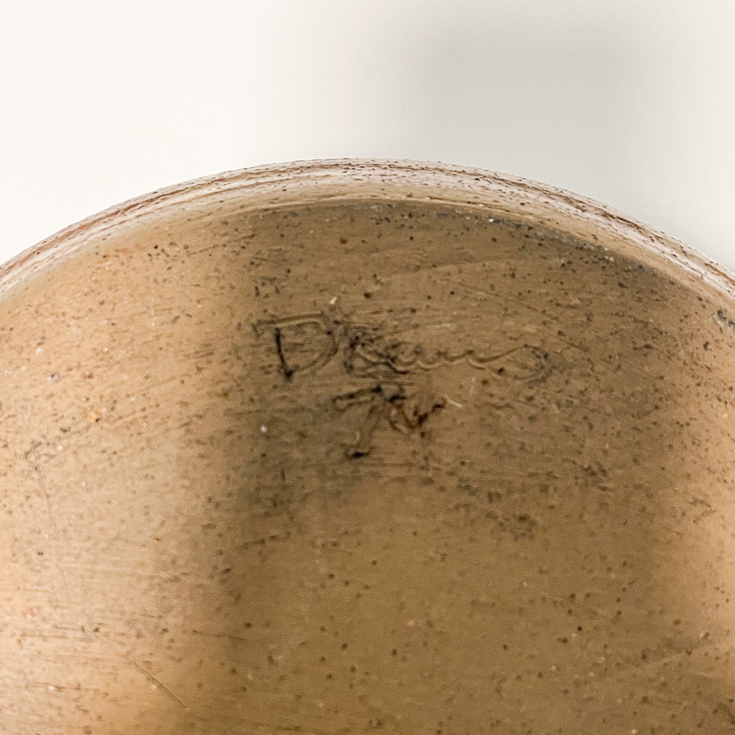 1970s Studio Pottery Bowl Signed Wheel Thrown Clay Bowl with Handles