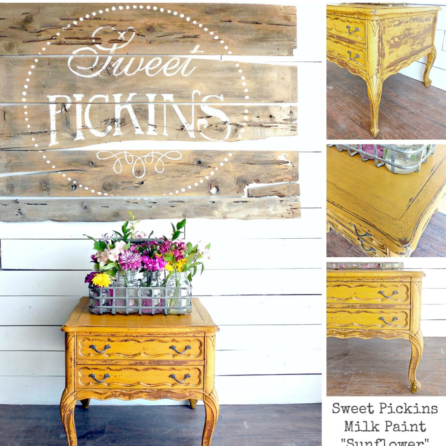 Sweet Pickins Sunflower Milk Paint - Food Safe, Non-Toxic & VOC Free