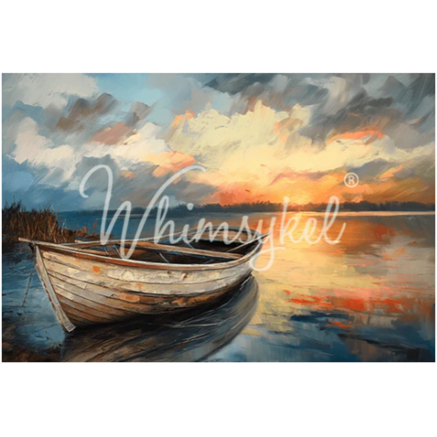 Whimsykel Designs Sunset Hideaway Decoupage Paper - 29" x 21" 18 LB