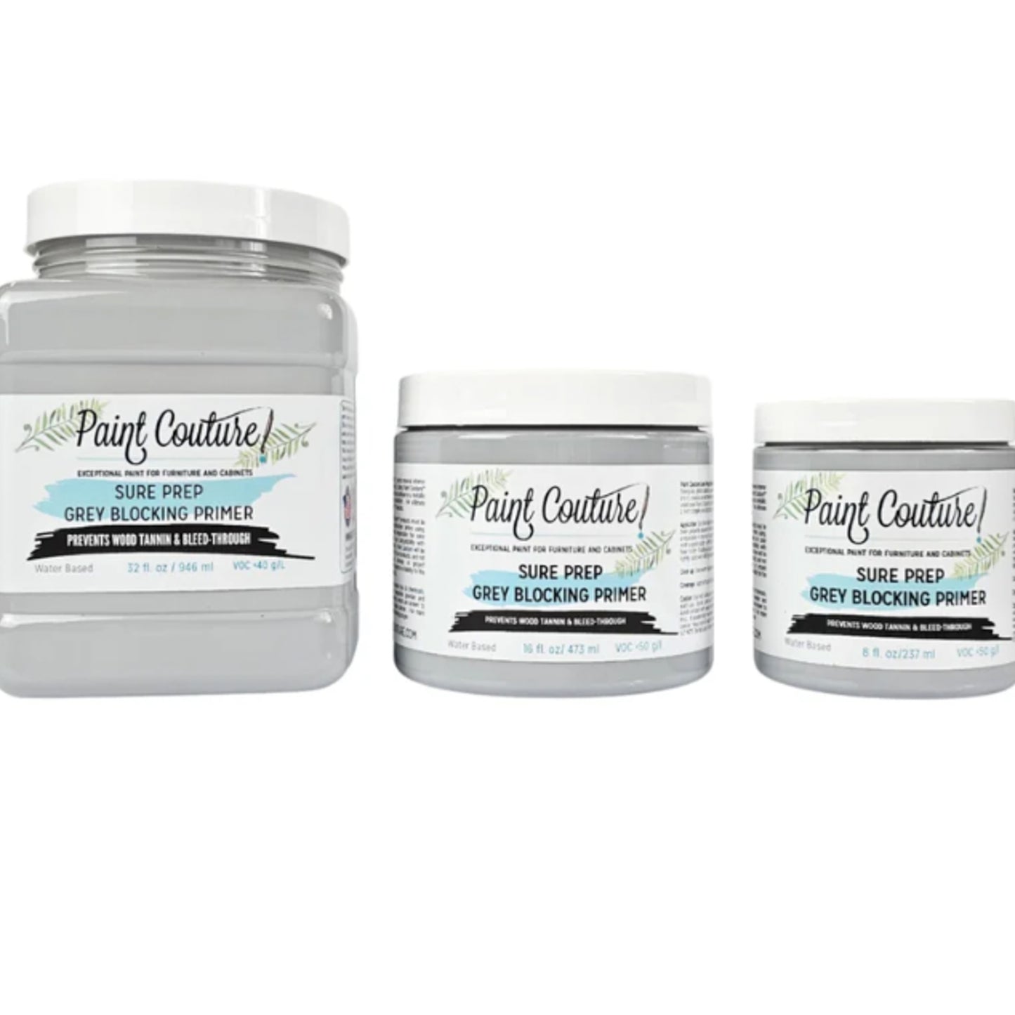Paint Couture Sure Prep White Blocking Primer - Water-Based Prep
