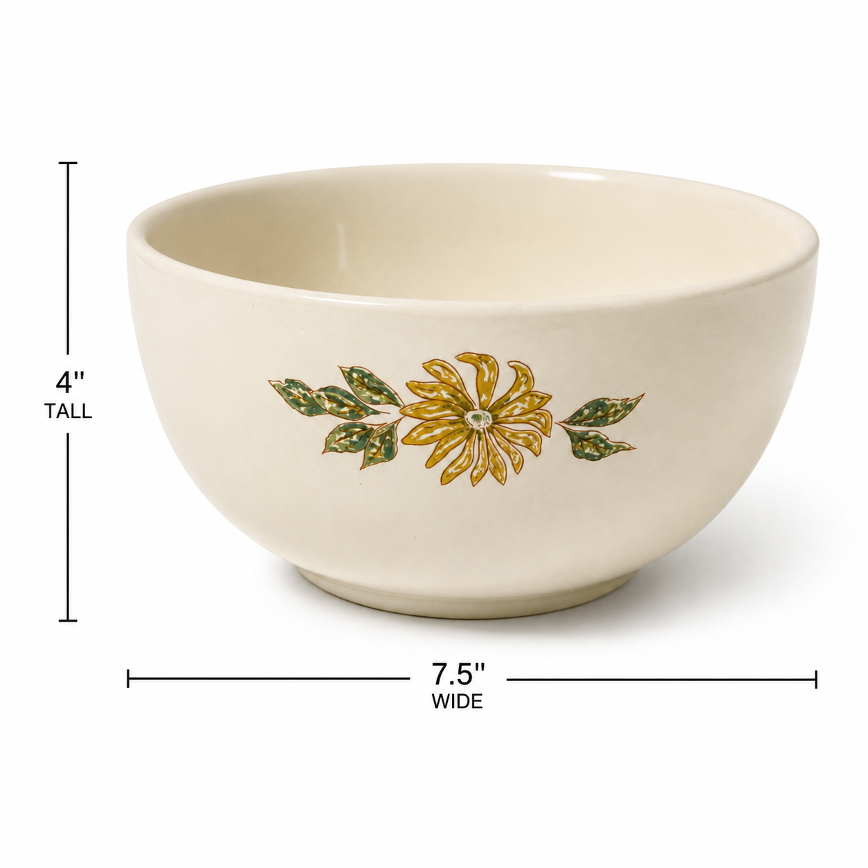 Vintage Taylor Smith & Taylor Taylorstone Daisy Wreath Mixing Bowl