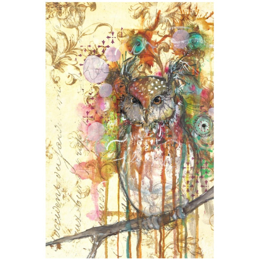 Roycycled Treasures The Owl Decoupage Paper - 20" x 30" USA Made