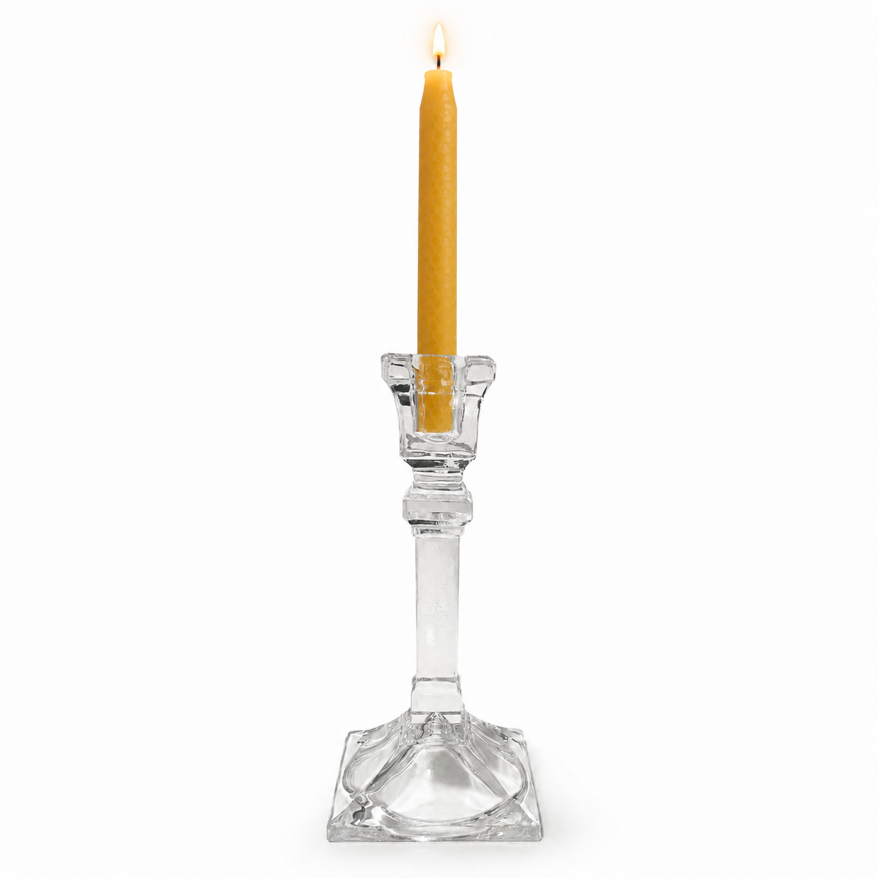 Vintage Toscany Collection Lead Crystal Taper Candle Holder - 7.5 Inch