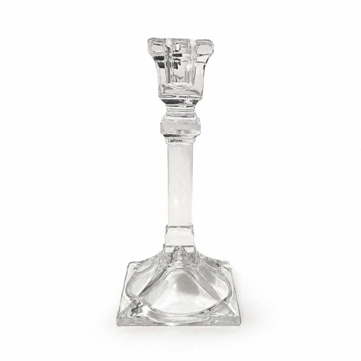 Vintage Toscany Collection Lead Crystal Taper Candle Holder - 7.5 Inch