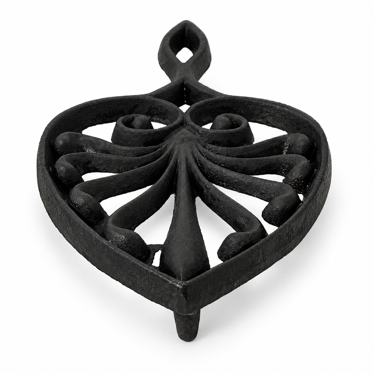 Vintage Cast Iron Tree of Life Trivet #536 - Black Metal Hot Plate