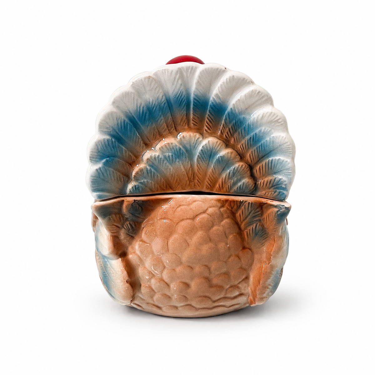 Vintage Ceramic Turkey Lidded Candy Dish - Thanksgiving Fall Decor