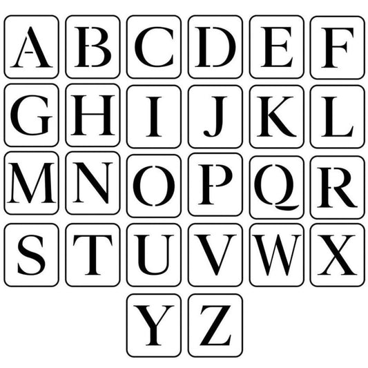 Uppercase Letters Stencil Set by Jami Ray Vintage