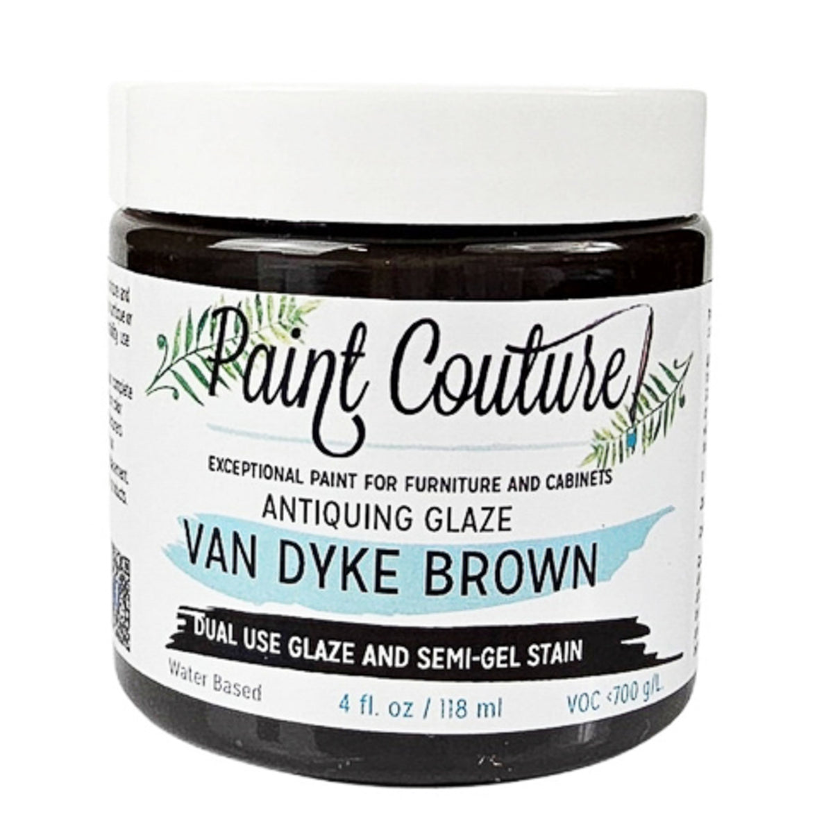 Paint Couture Van Dyke Brown Antiquing Glaze and Wood Stain Finish