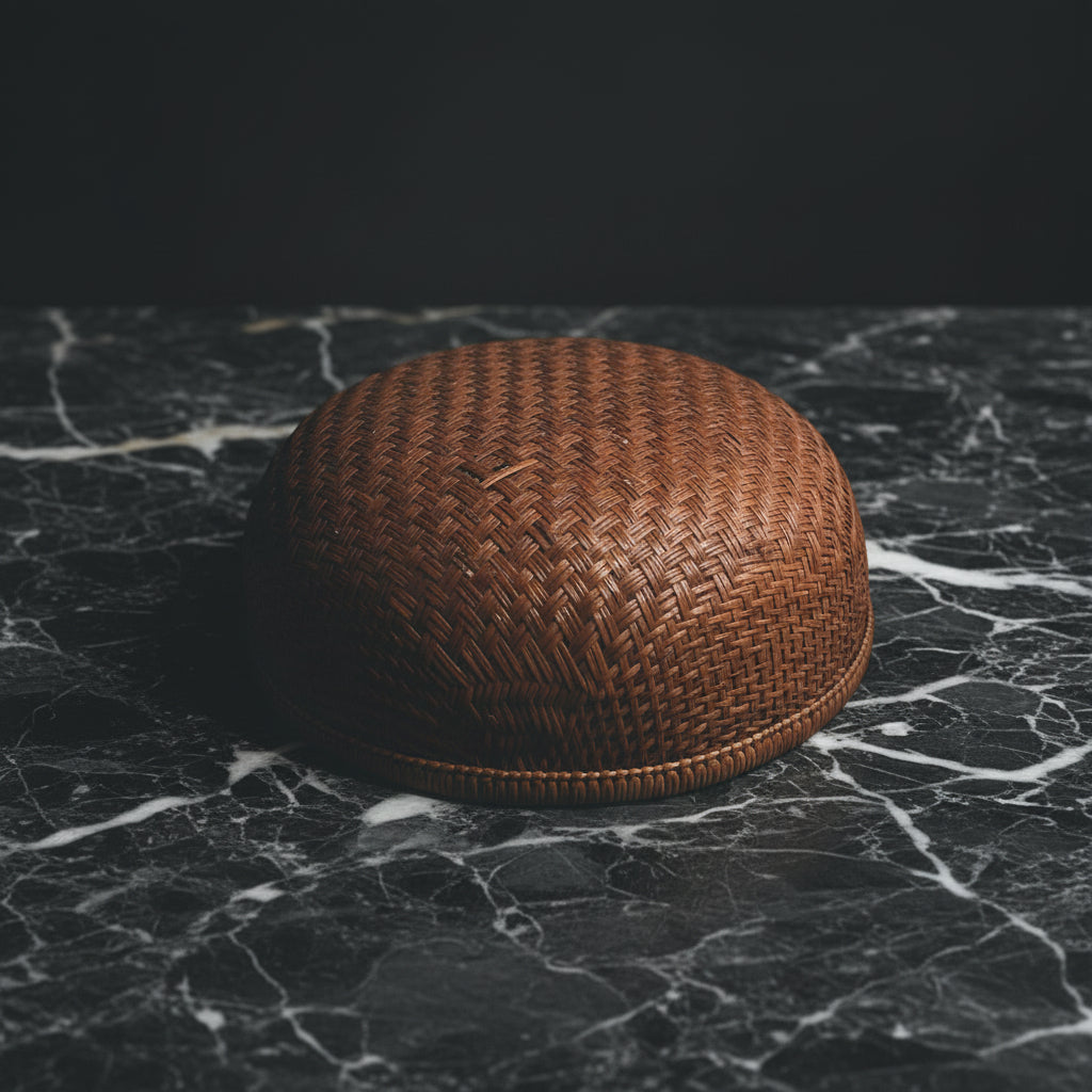 Vintage Bamboo Woven Winnowing Basket