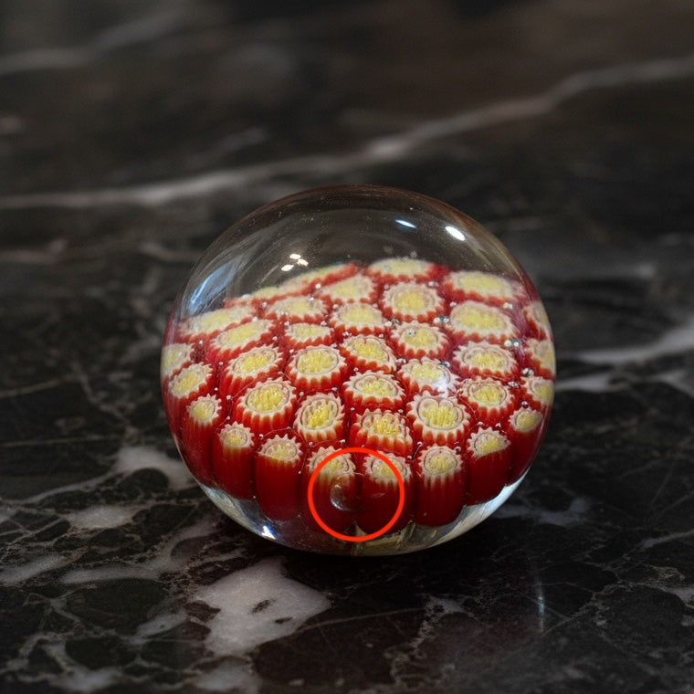 Vintage Hand Blown Art Glass Paperweight