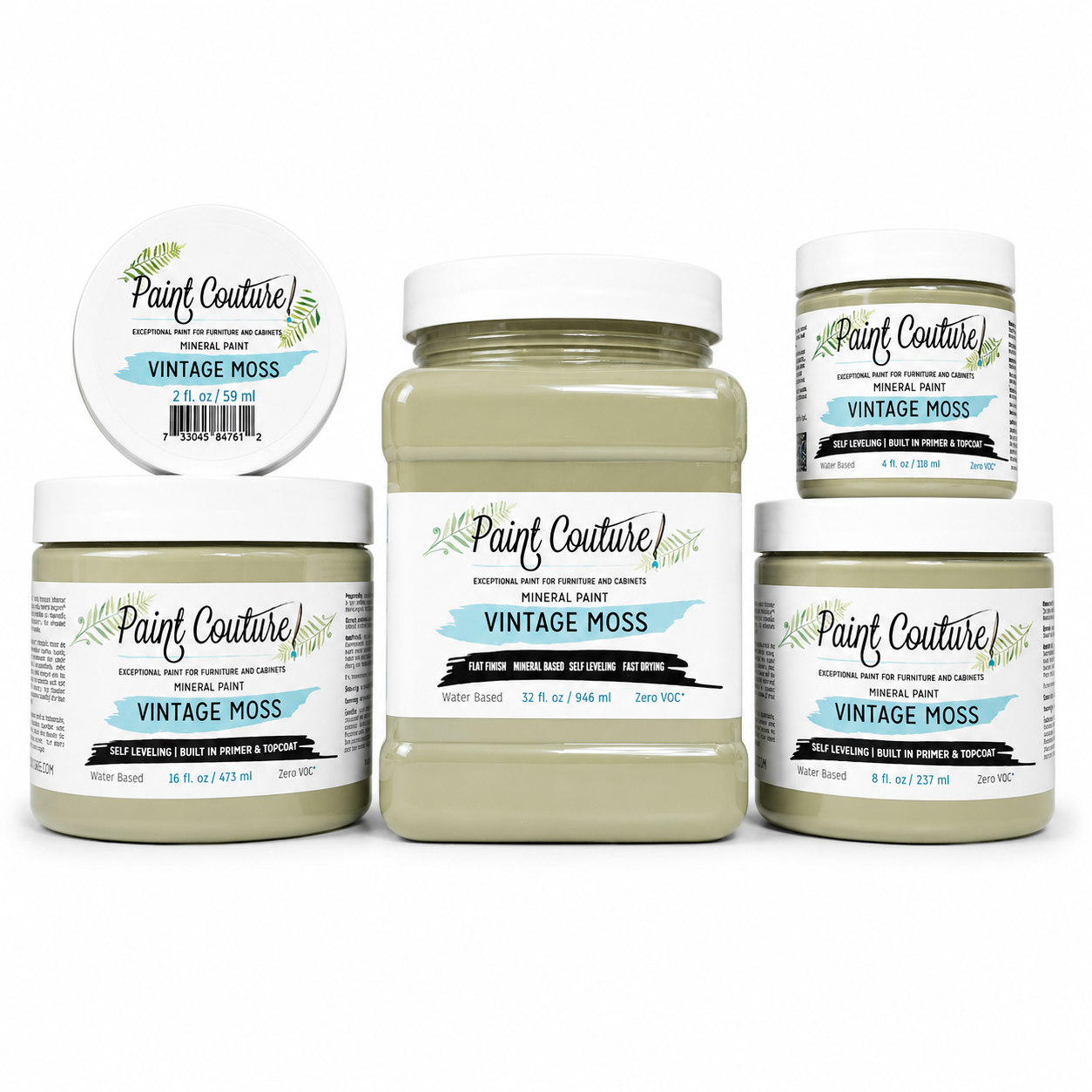 Paint Couture Vintage Moss All in One Acrylic Mineral Paint VOC Free