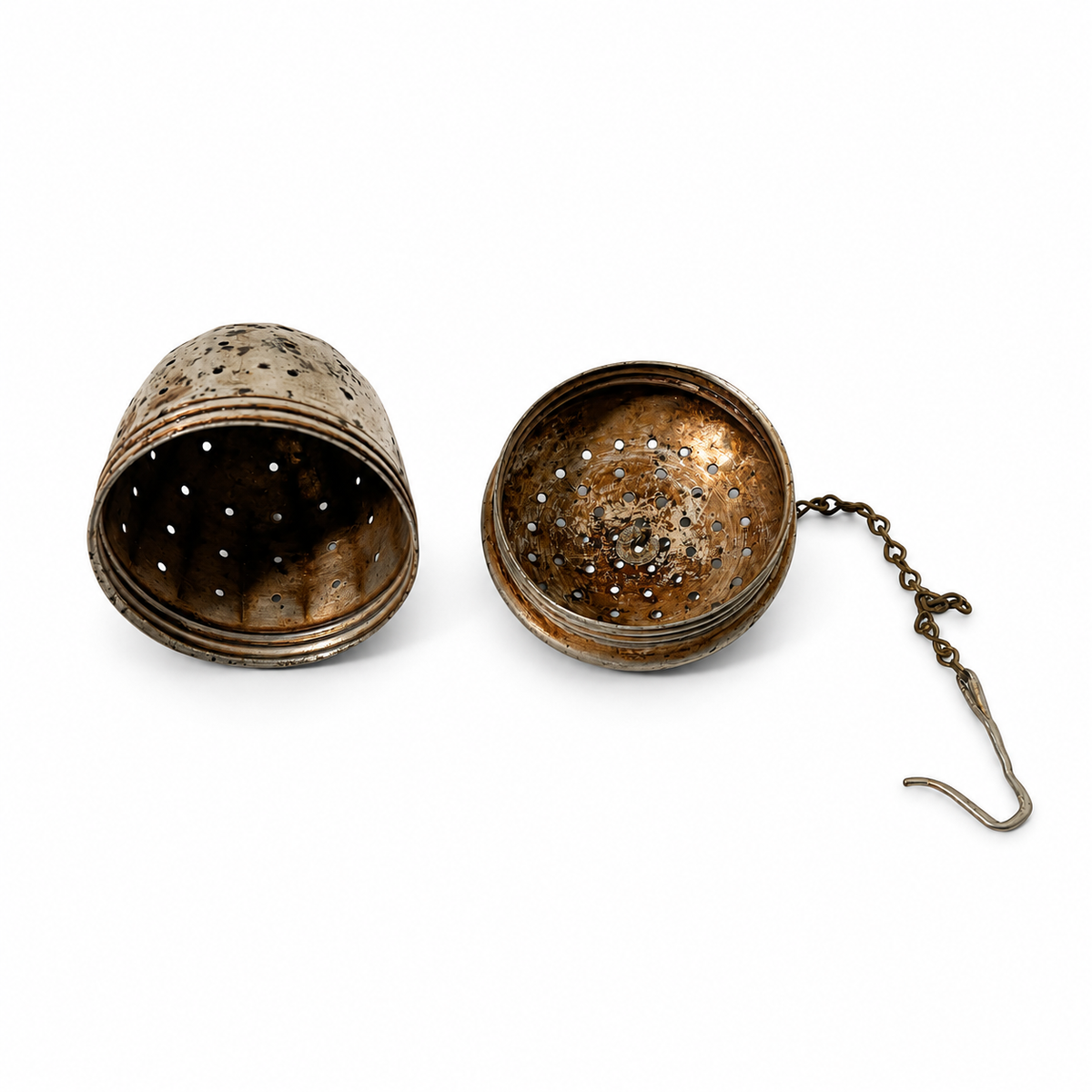 Vintage Tea Ball Infuser & Wire Mesh Tea Strainer Set - 1960s–1970s