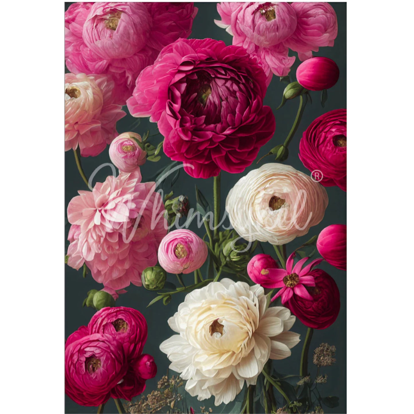 Whimsykel Designs Wall Bouquet of Flowers Decoupage Paper - 29"x21"