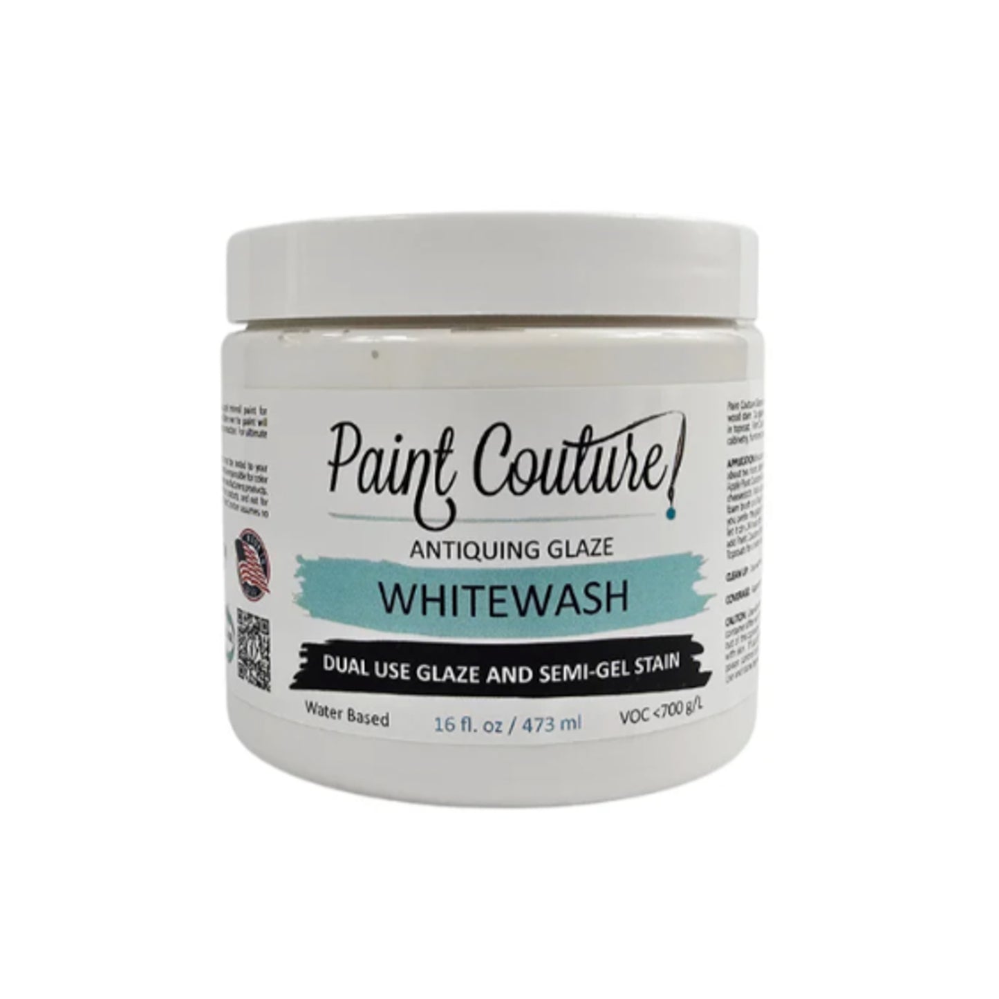 Paint Couture Whitewash Antiquing Glaze & Semi-Gel Stain - Water Based