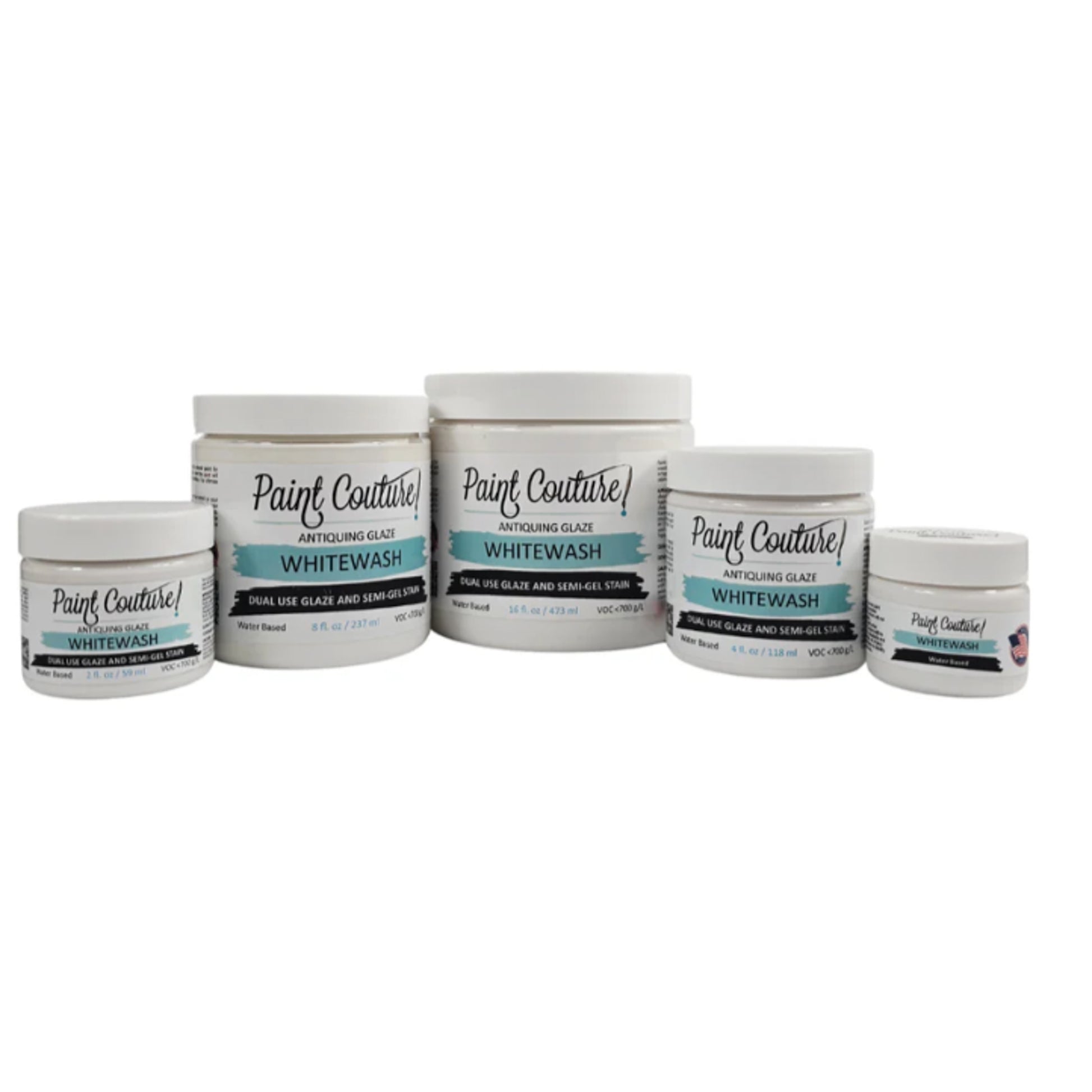 Paint Couture Whitewash Antiquing Glaze & Semi-Gel Stain - Water Based