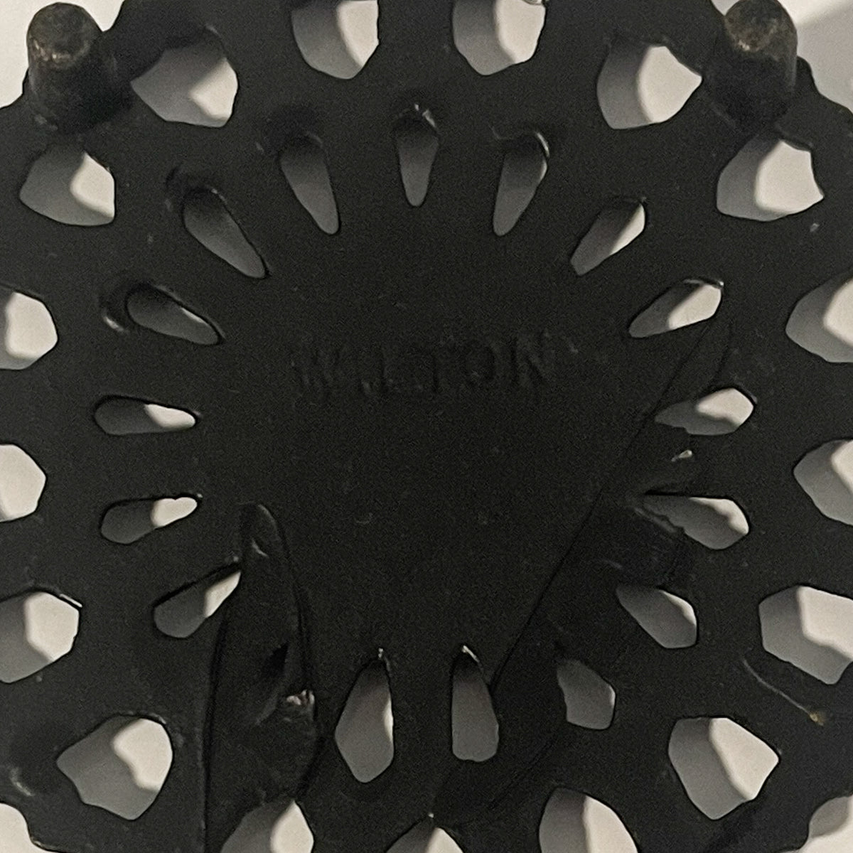 Vintage Wilton Cathedral Wheel Cast Iron Trivet - Black Hot Plate