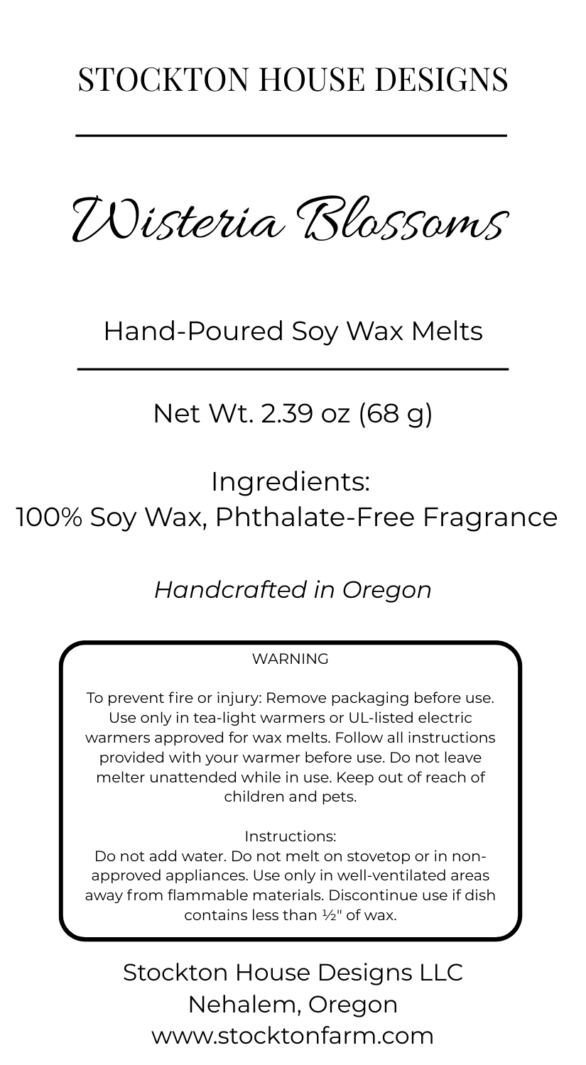 Wisteria Blossoms Soy Wax Melts