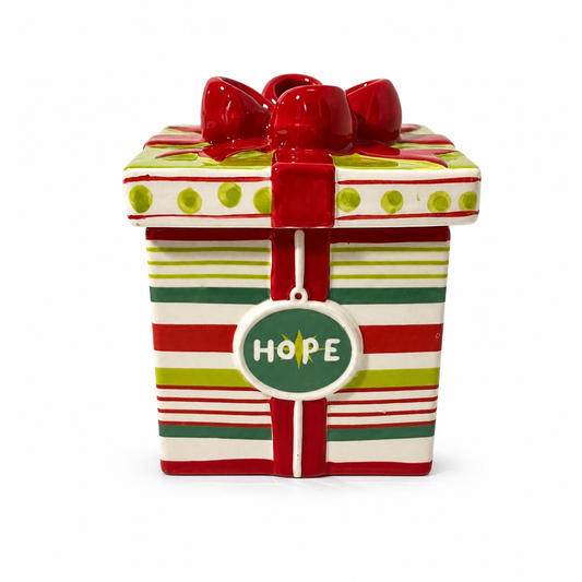 American Atelier At Home "Hope" Earthenware Gift Box - Christmas Decor