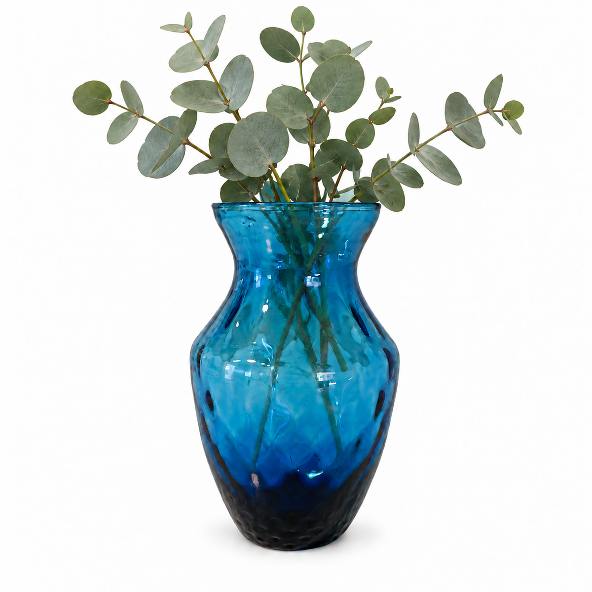 Vintage Teal Blue Art Glass Vase 5.5 Inch - Collectable Decor
