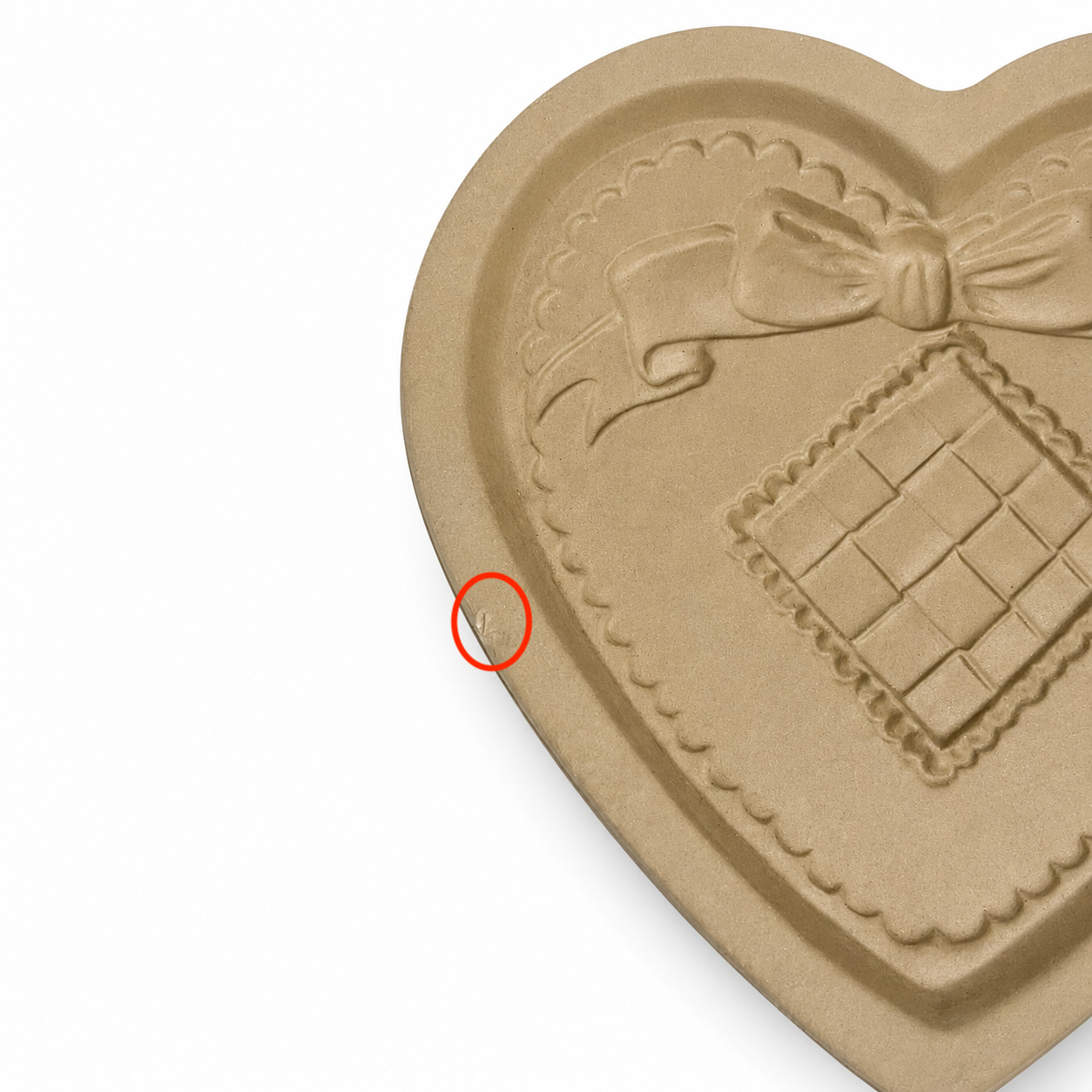 1988 Hill Design Brown Bag Double Hearts Cookie Art Mold - Made in USA