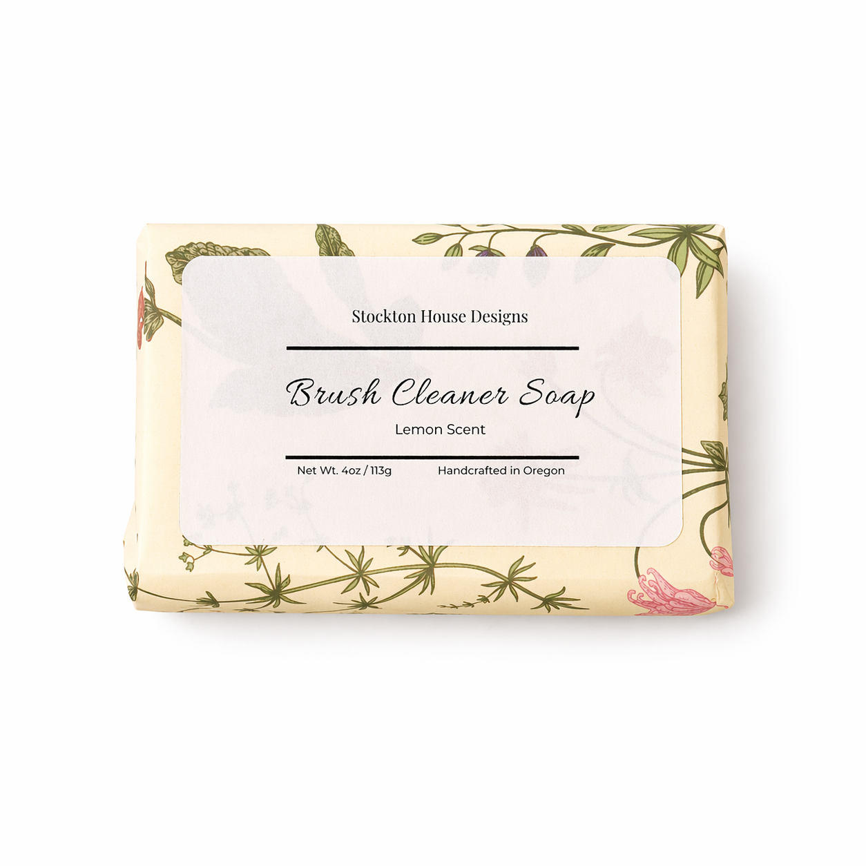 Brush Cleaner Soap Lemon Scent Handcrafted in Oregon - Brushes & Hands