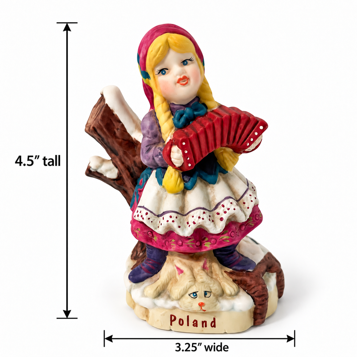 Vintage RSVP Children of the World #2005 Poland Porcelain Figurine