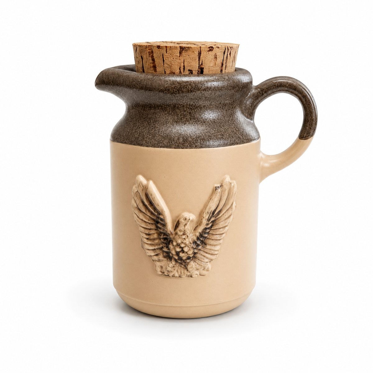 Vintage Concord Stoneware Pitcher with Embossed Eagle - Nagoya Japan
