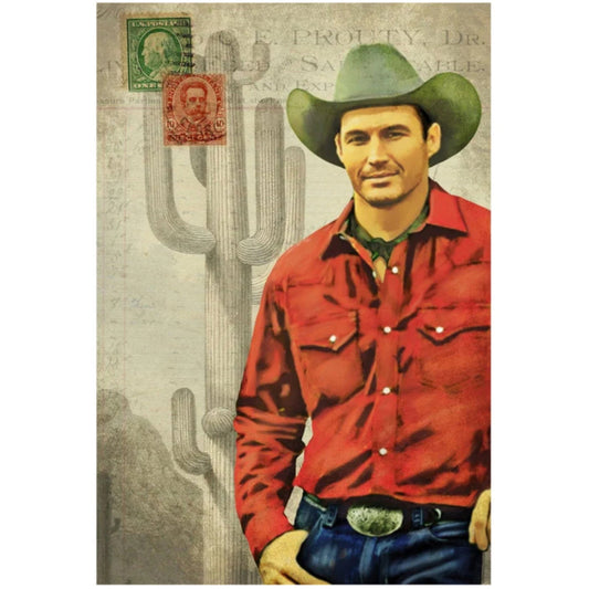 Roycycled Treasures Cowboy Ephemera Decoupage Paper - 20" x 30"