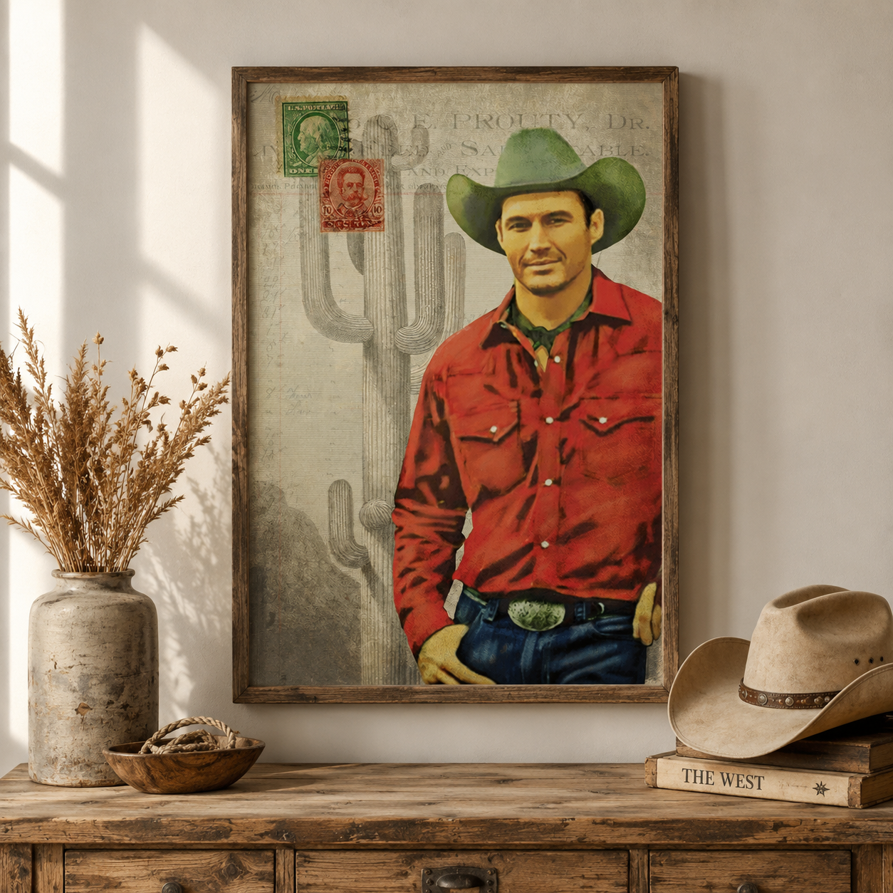 Roycycled Treasures Cowboy Ephemera Decoupage Paper - 20" x 30"