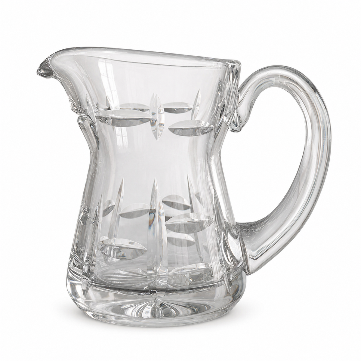 Elegant Clear Crystal Creamer 6 Ounce Capacity - Decorative Details