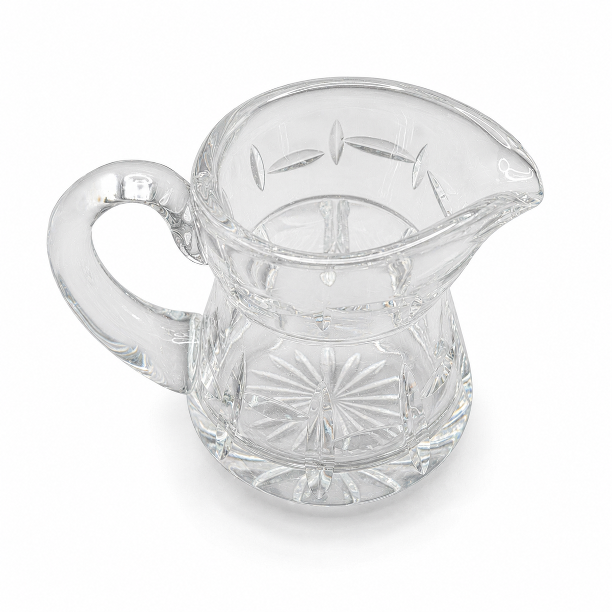 Elegant Clear Crystal Creamer 6 Ounce Capacity - Decorative Details