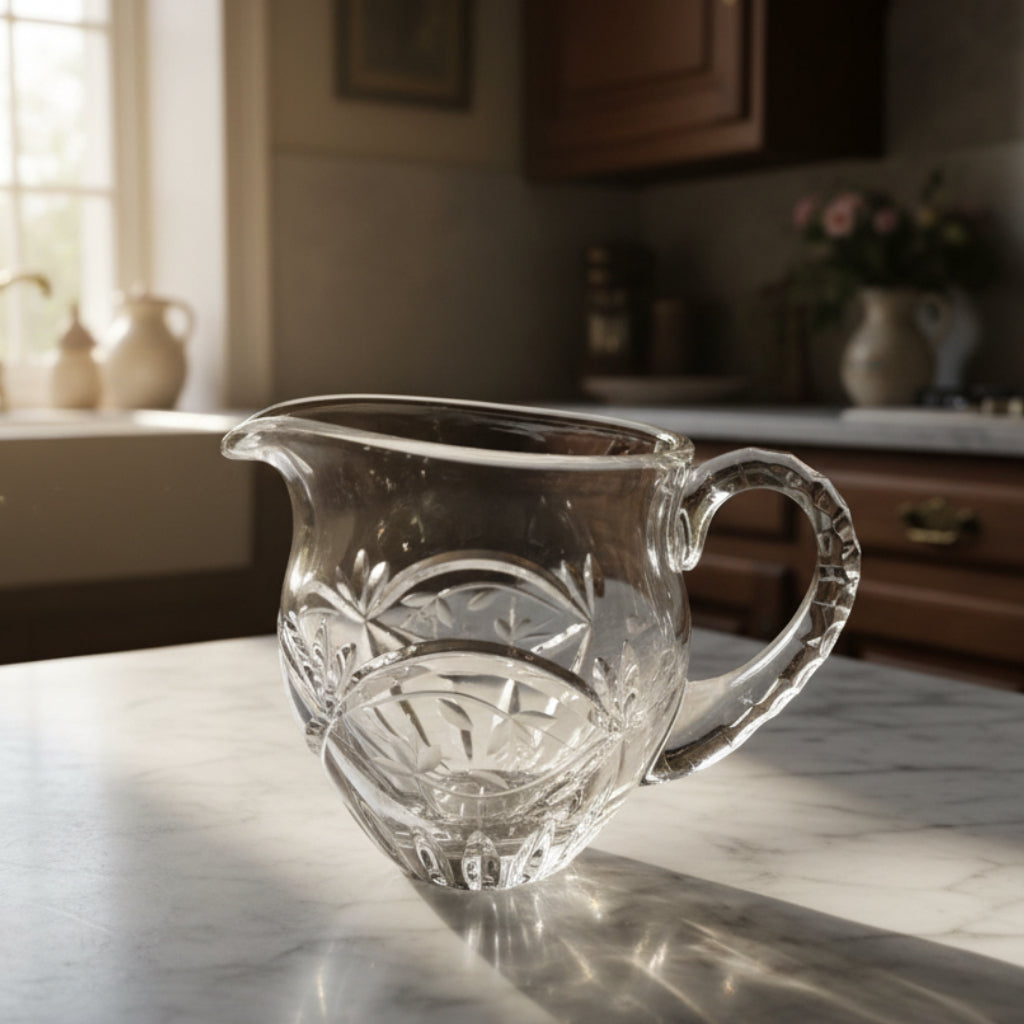 1990s Gorham Crystal Victorias Garden Creamer