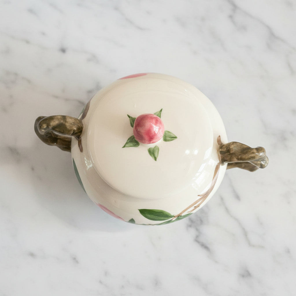 1980s Franciscan Desert Rose Lidded Sugar Bowl