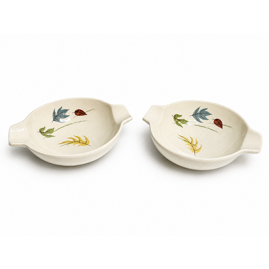 Vintage Franciscan Earthenware Autumn Lugged Soup Bowls - Set of 2