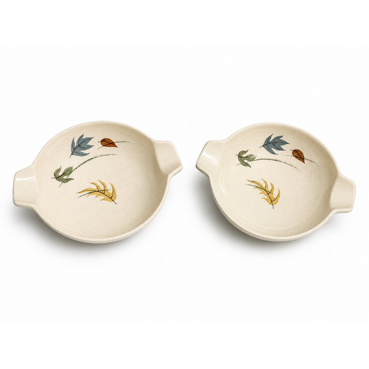 Vintage Franciscan Earthenware Autumn Lugged Soup Bowls - Set of 2