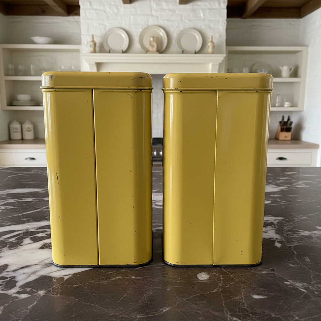 Vintage Harvell Kilgore Flour and Sugar Canisters - Made in USA c1950s