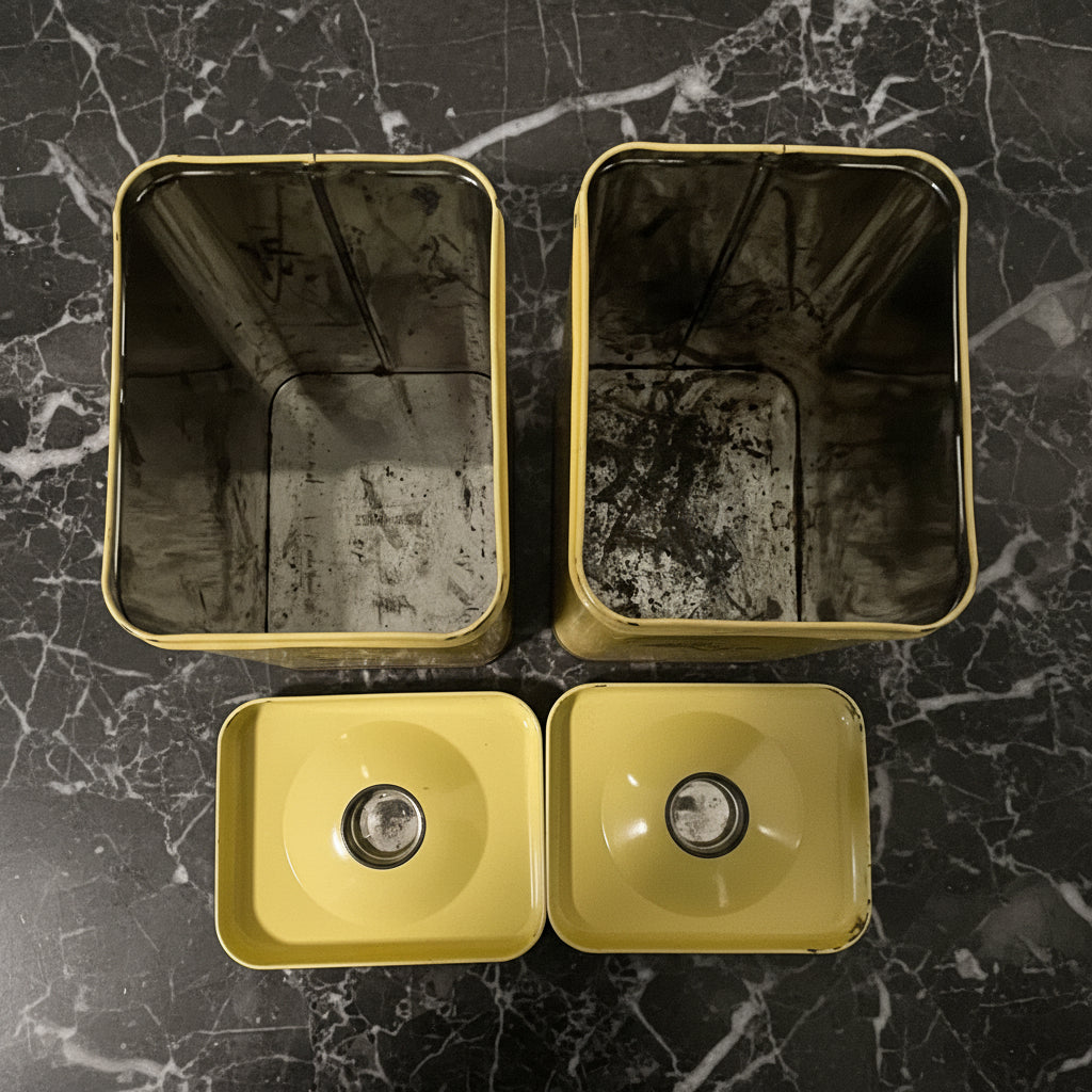 Vintage Harvell Kilgore Flour and Sugar Canisters - Made in USA c1950s