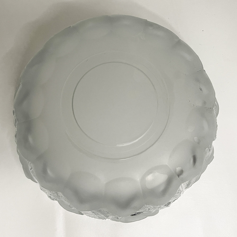 Vintage Home Beautiful Sandra Crystal Bowl | Frosted Rose Paneled Design