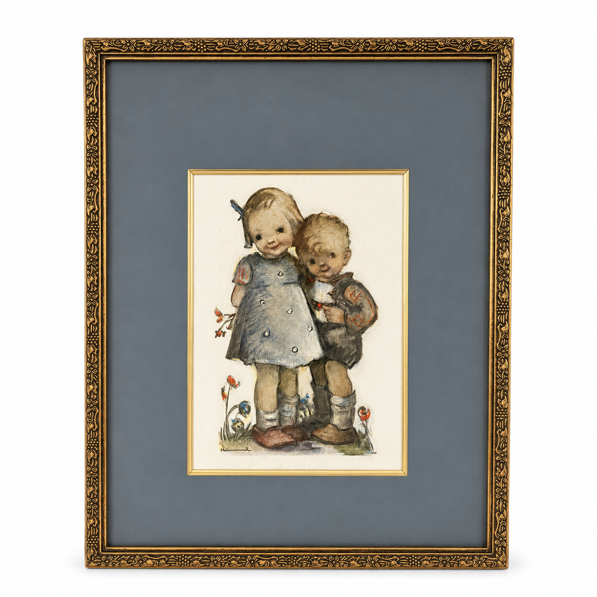 Vintage Hummel Framed Print by Emil Fink Verlag - German Collectible