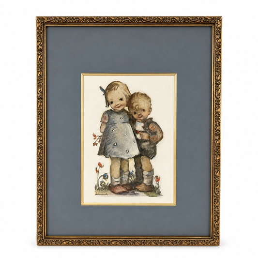 Vintage Hummel Framed Print by Emil Fink Verlag - German Collectible
