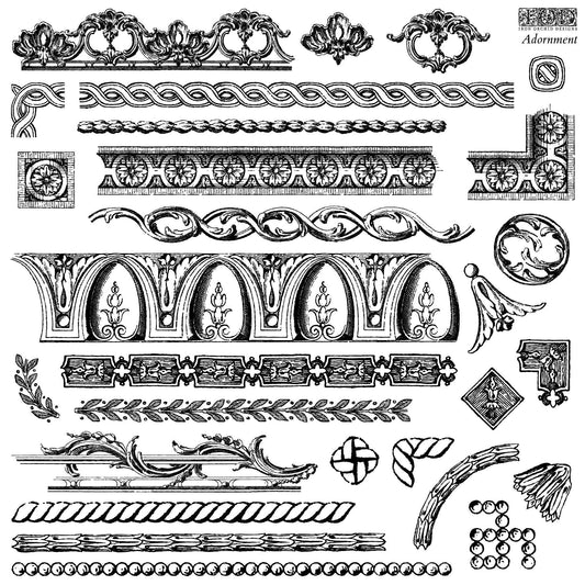 IOD Adornment Decor Stamp by Iron Orchid Designs - 12"x12" Silicone