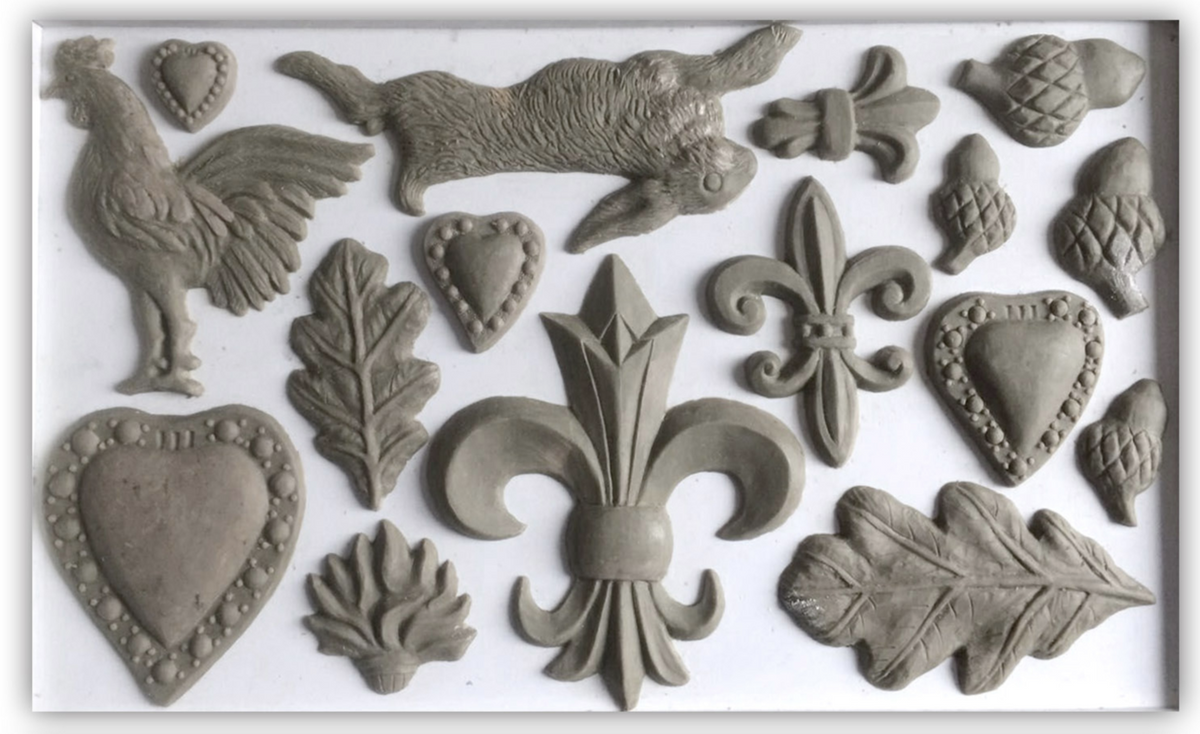 IOD Fleur De Lis Decor Mould by Iron Orchid Designs - 6x10 Silicone