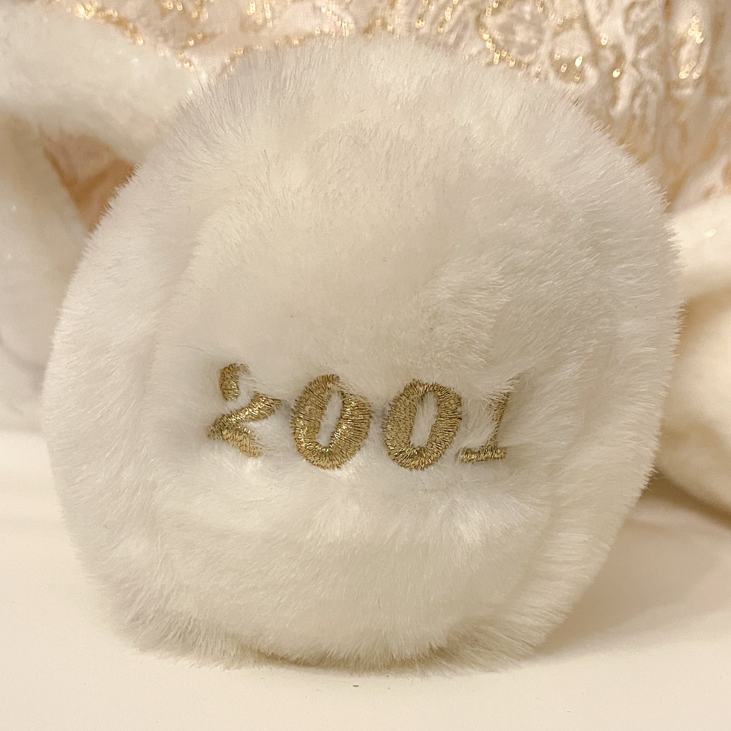 Dan Dee Keepsake Christmas White Plush Bear - Limited Edition 2001