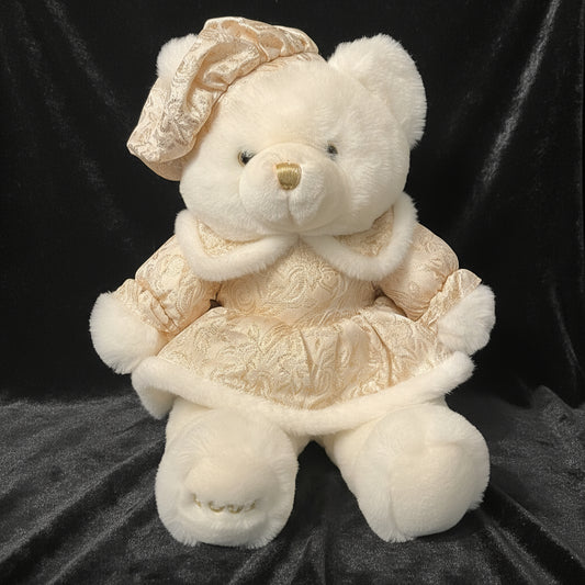 Dan Dee Keepsake Christmas White Plush Bear - Limited Edition 2001