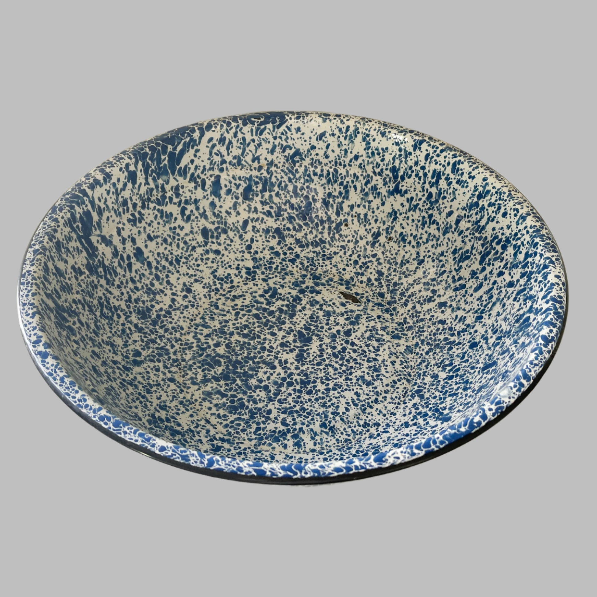 Large Enamel Splatterware Bowl